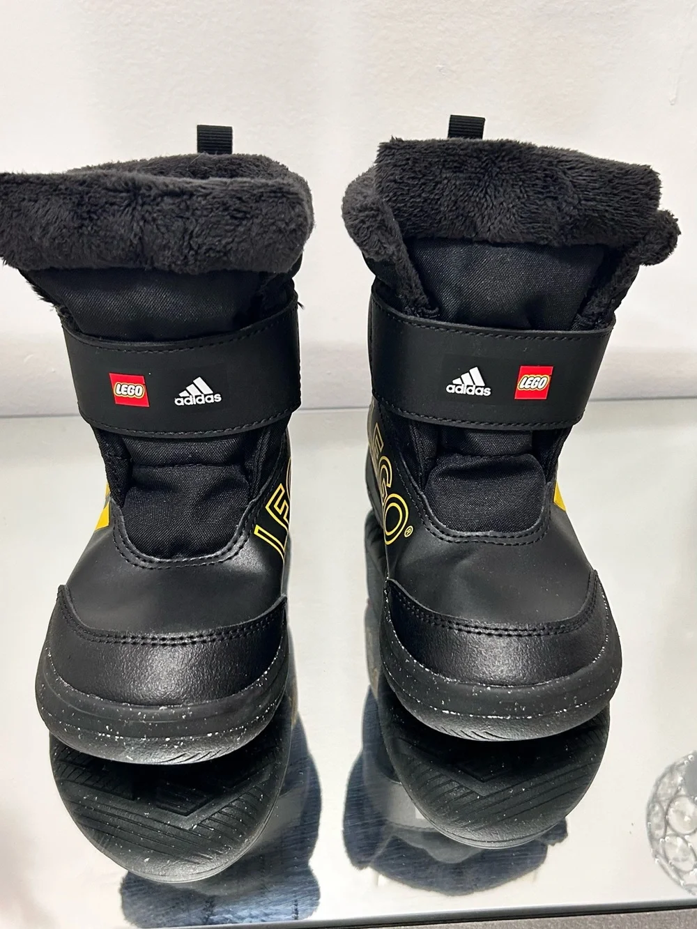 Adidas LEGO Kids Snow Boots Size 9K Black Winter Toddler Boots NEW